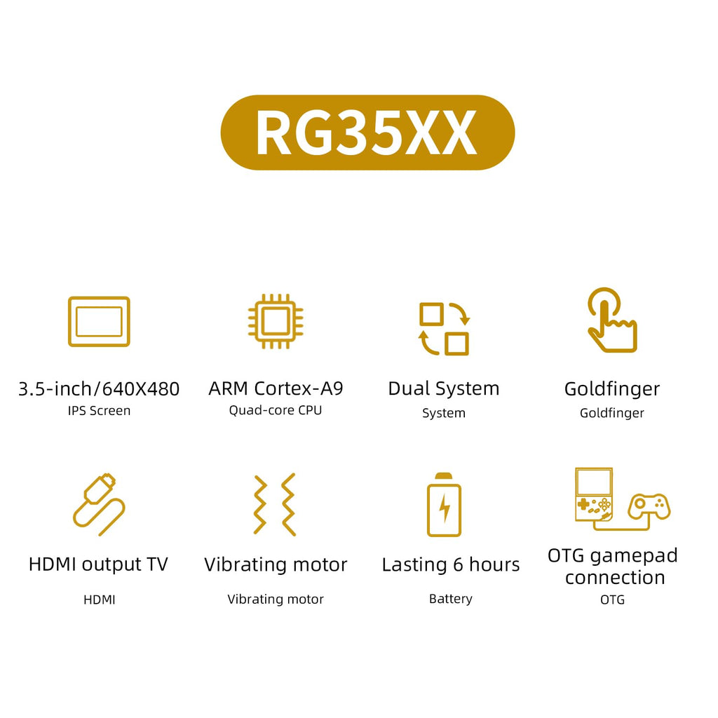 RG35XX Handheld GarlicOS Portable Transparent