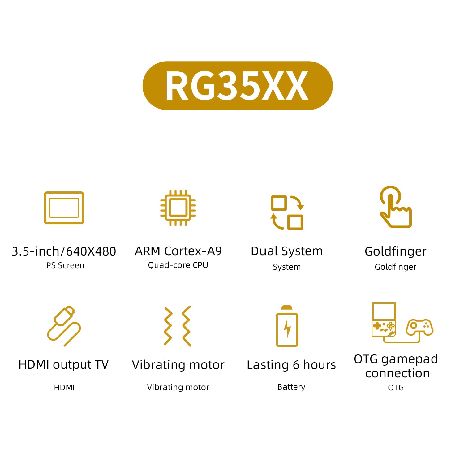 RG35XX Handheld GarlicOS Portable Transparent