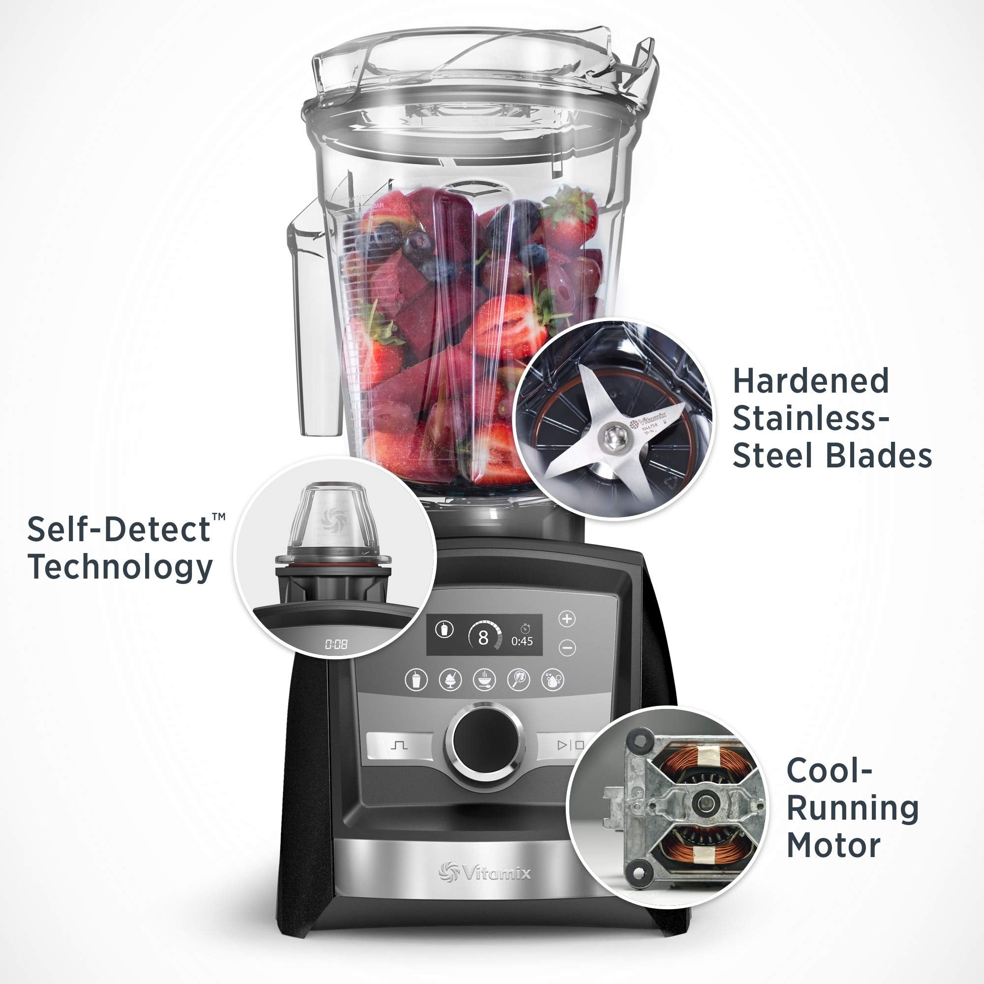 Vitamix Ascent Series A3500 Professional Grade Low-Profile Blender