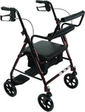 ProBasics Aluminum Rollator Walker, Burgundy