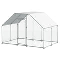 Large Metal Chicken Coop for 16 Chickens Walk-in Poultry Cage Hen Run House Rabbits Habitat Cage Spire Shaped Coop with Anti-Ultraviolet and Waterproof Cover for Outdoor Backyard Farm Use