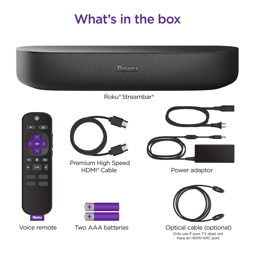 Roku Streambar 4K HDR Streaming Device and Soundbar Combo