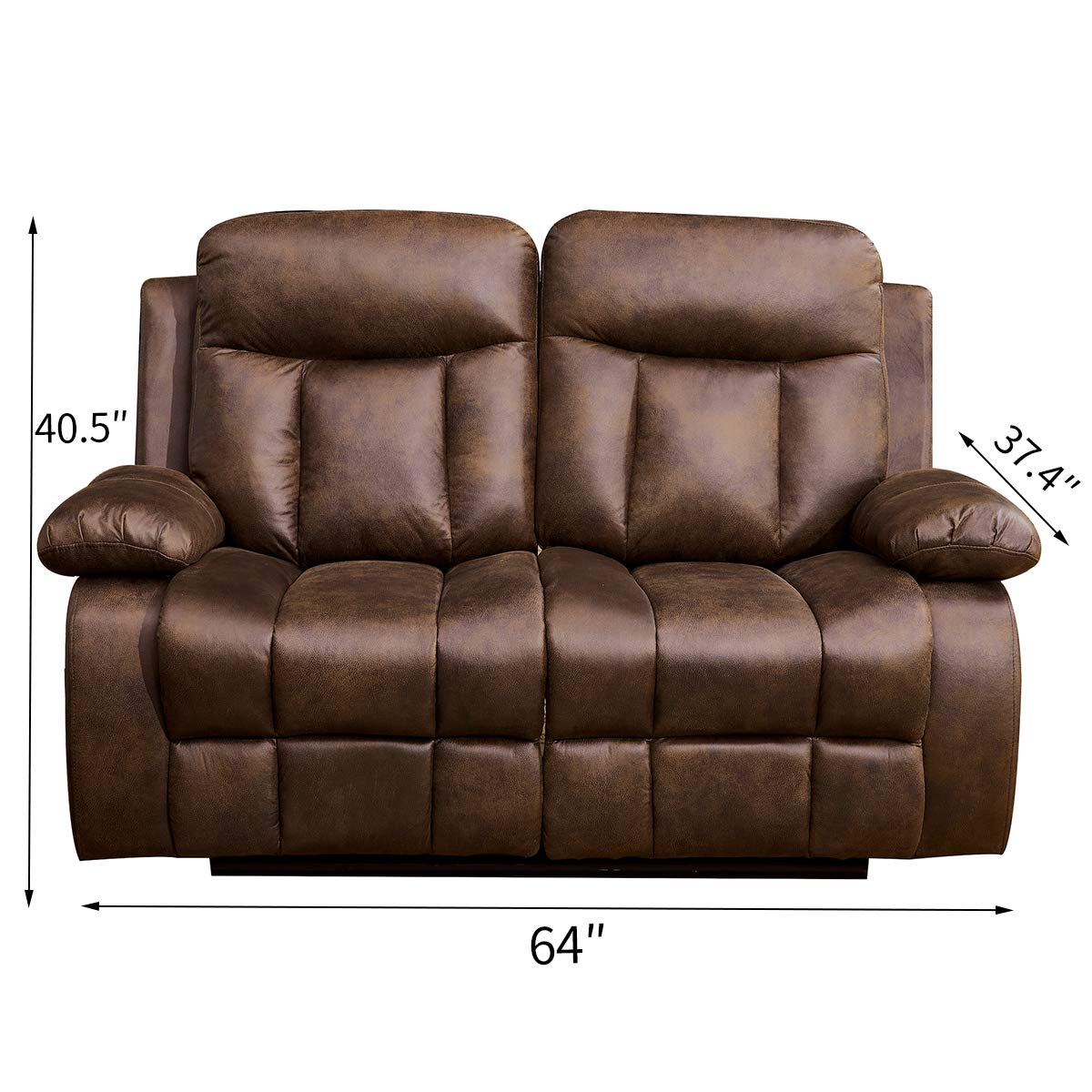 Betsy Furniture 3-Piece Recliner Set, Brown
