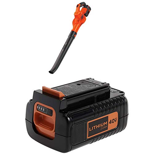 BLACK DECKER 40V MAX Cordless Leaf Blower, Lawn Sweeper, 125 mph Air Speed, Lightweight Design, Battery and Charger Included (LSW40C)