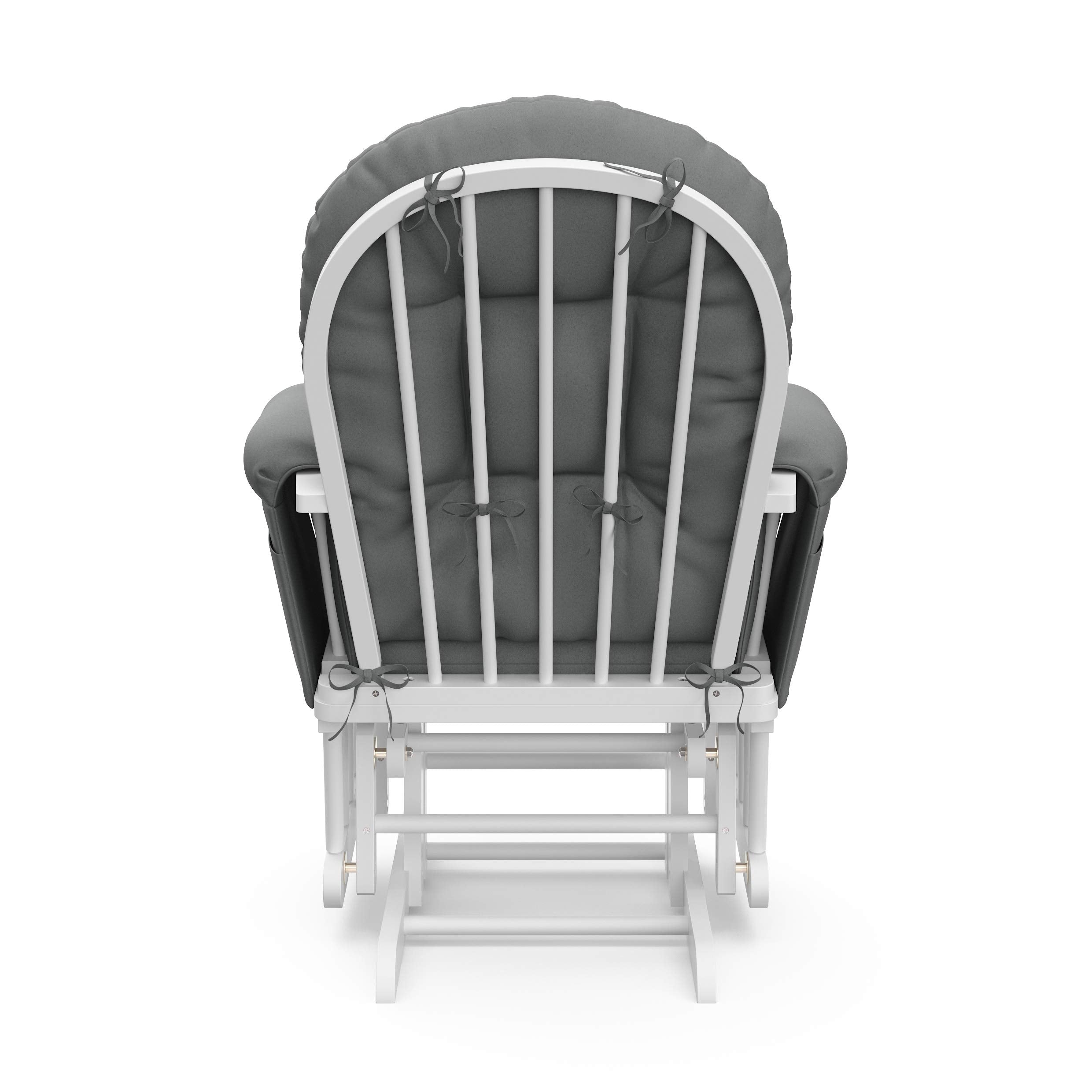Storkcraft Custom Glider Ottoman White