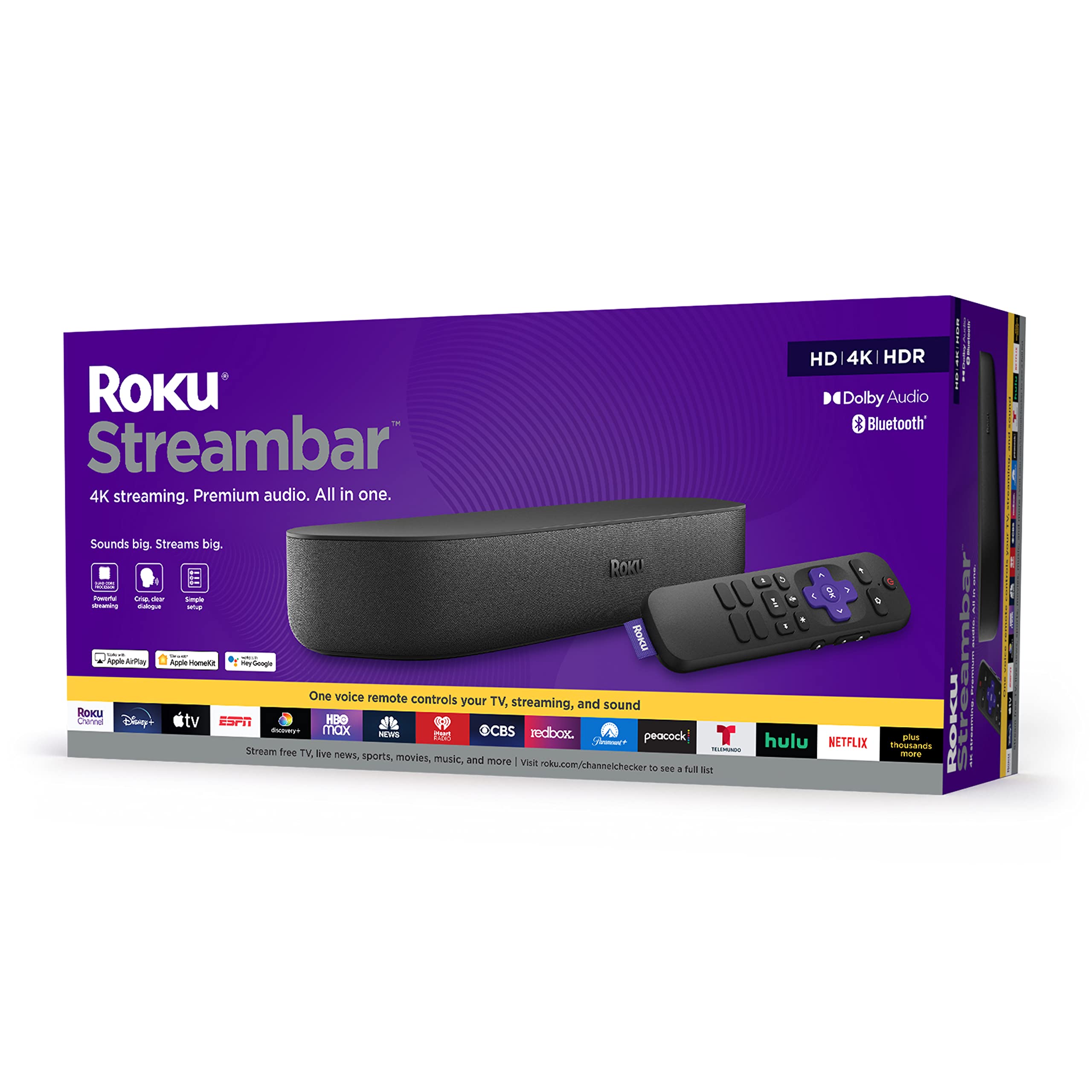 Roku Streambar 4K HDR Streaming Device and Soundbar Combo