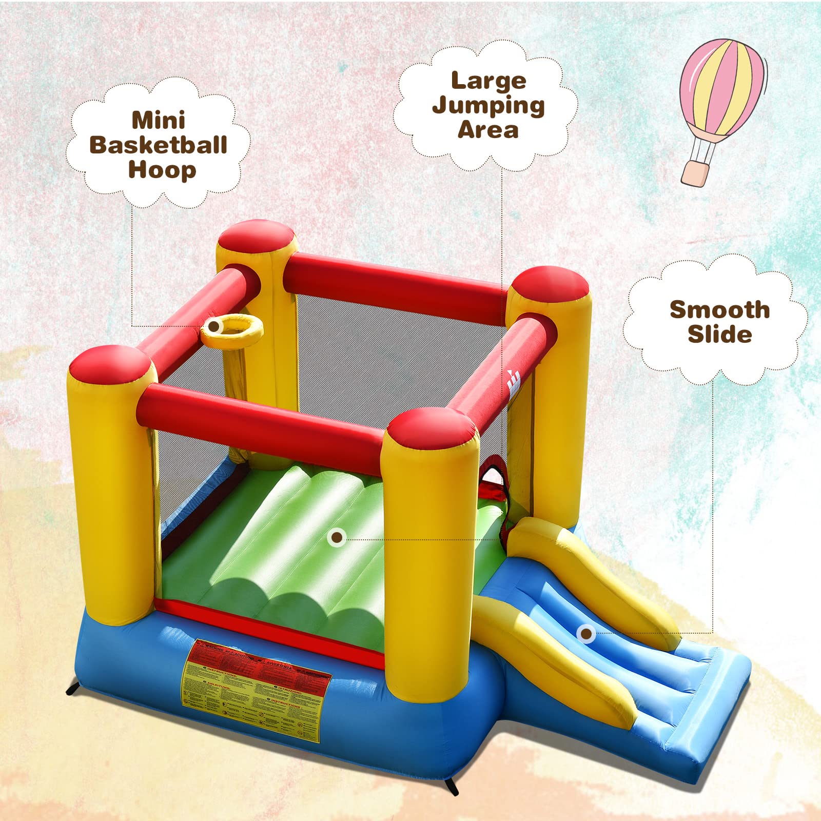 BOUNTECH Inflatable Bouncer Surrounded Including