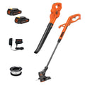 BLACK DECKER 20V MAX* POWERCONNECT 10 in. 2in1 Cordless String Trimmer/Edger   Sweeper Combo Kit (LCC222)