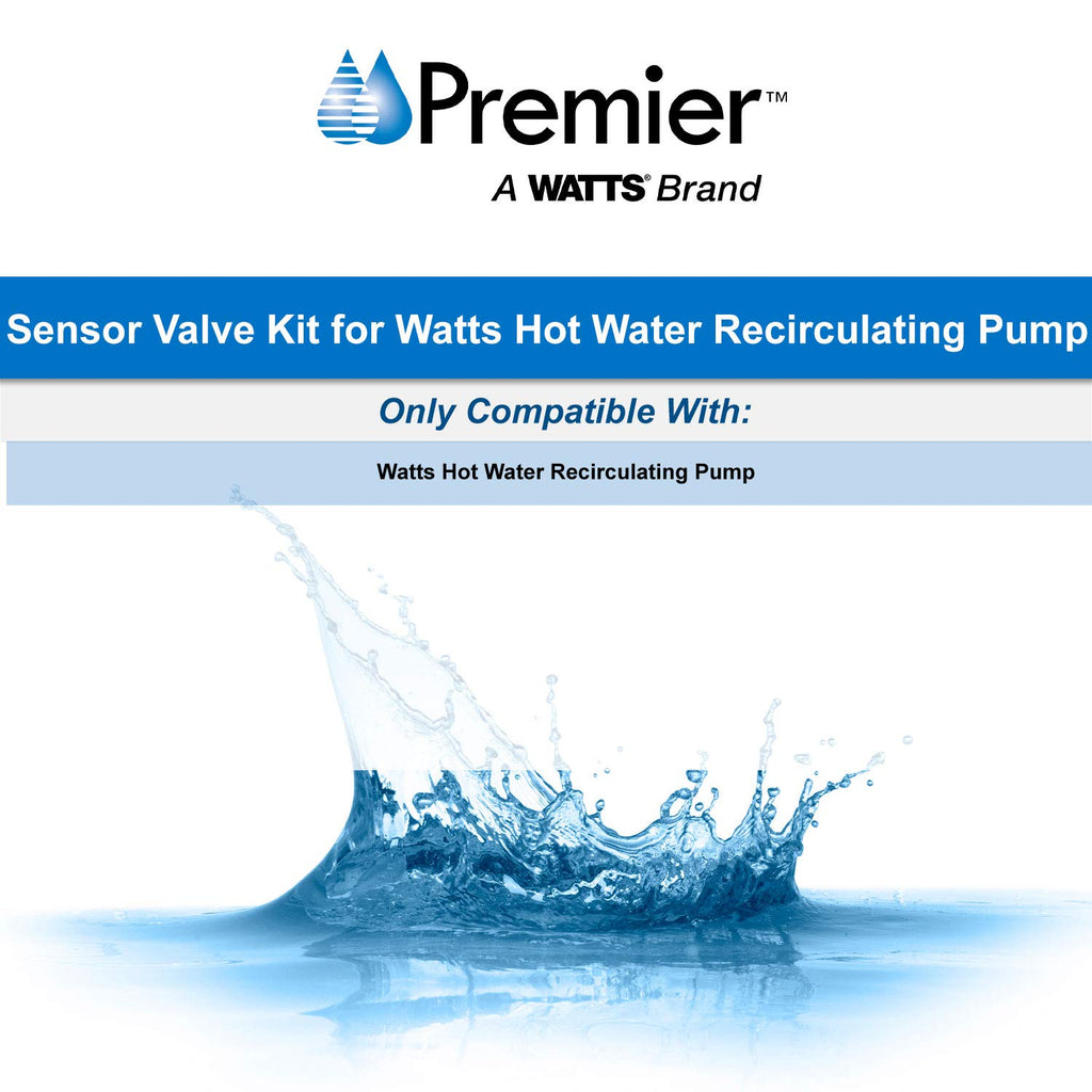 Watts Premier WP596816 Replacement Sensor Valve Kit for Instant Hot Water Recirculating Pump System, 2 x 12 Inch Supply Lines &amp; Valve