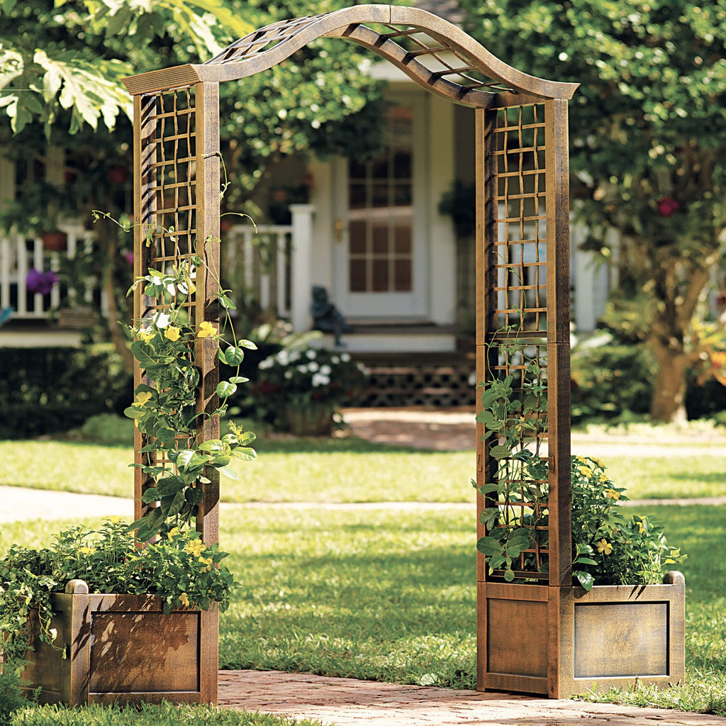 BrylaneHome Resin Garden Arch Trellis