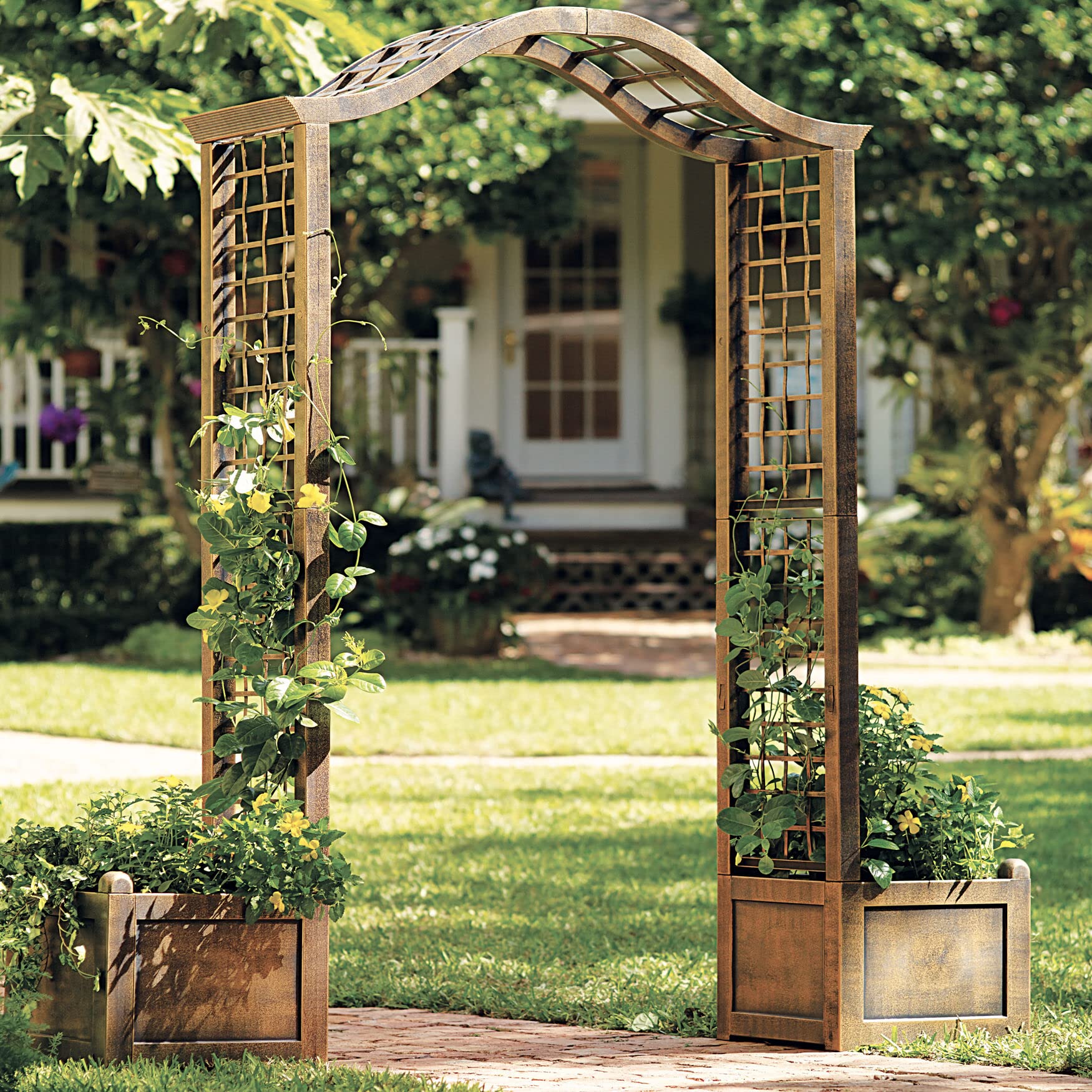 BrylaneHome Resin Garden Arch Trellis