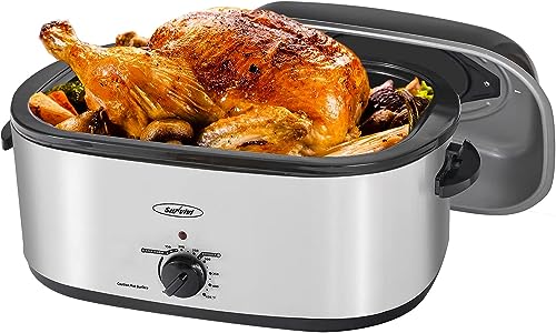 Sunvivi Electric Roaster Oven with Removable Cooking Pan