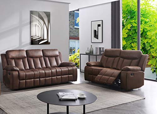 Betsy Furniture 3-Piece Recliner Set, Brown