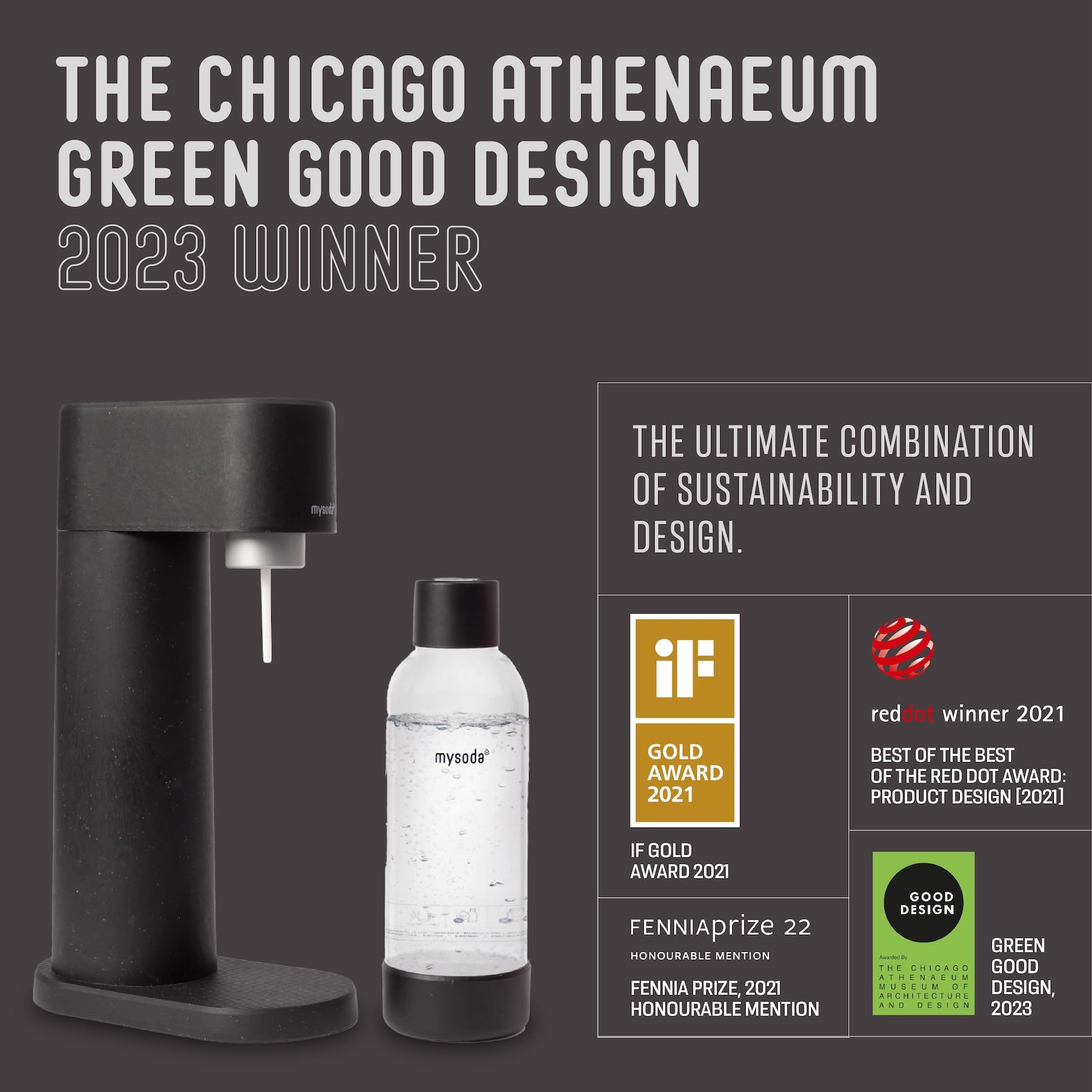 Mysoda Woody Black Carbonating Machine