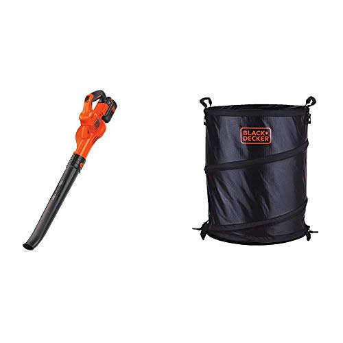 BLACK DECKER 40V MAX Cordless Leaf Blower, Lawn Sweeper, 125 mph Air Speed, Lightweight Design, Battery and Charger Included (LSW40C)