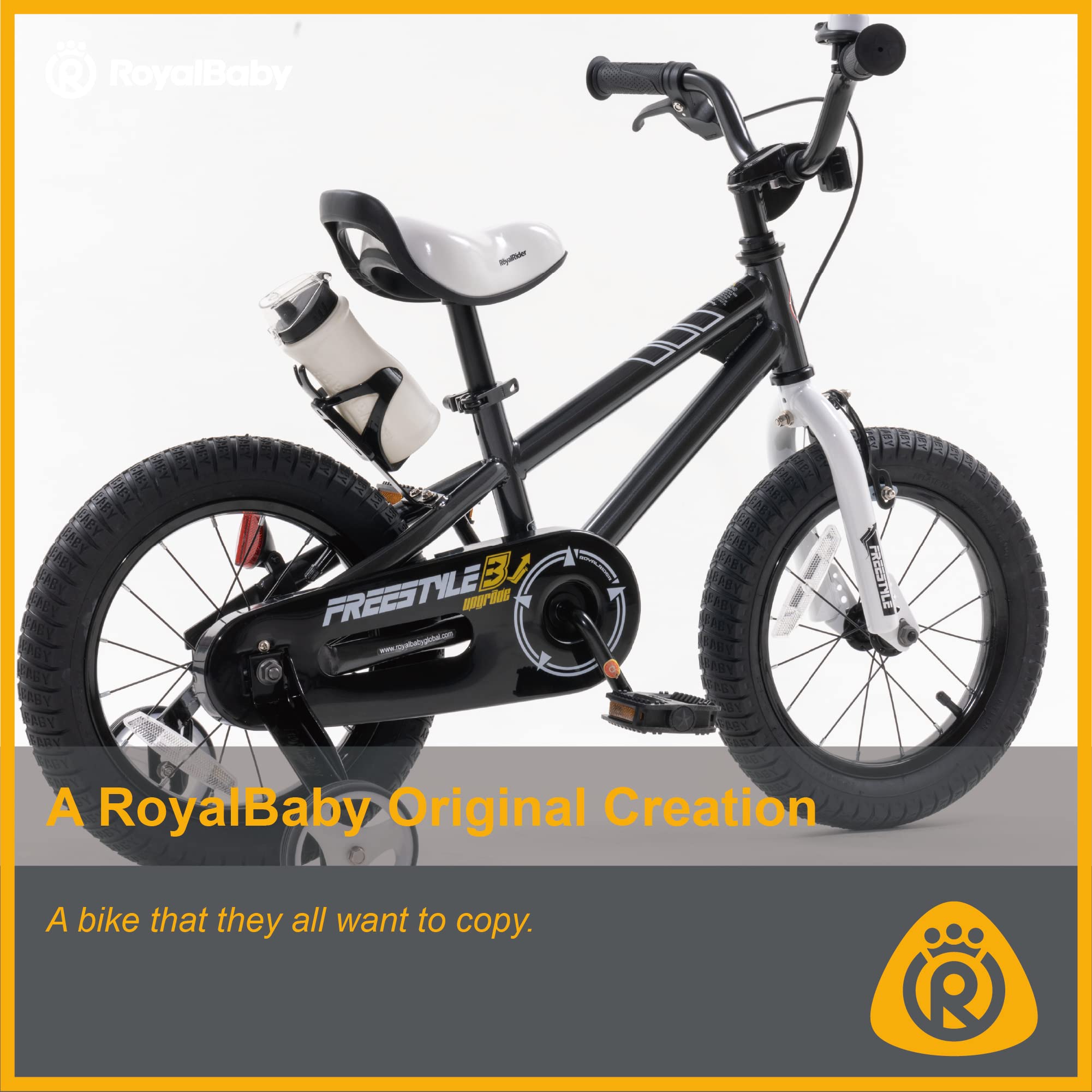 Royalbaby Freestyle Kids Bike 12 14 16 18 Inch Bicycle for Boys Girls Ages 3-9 Years, Multiple Colors