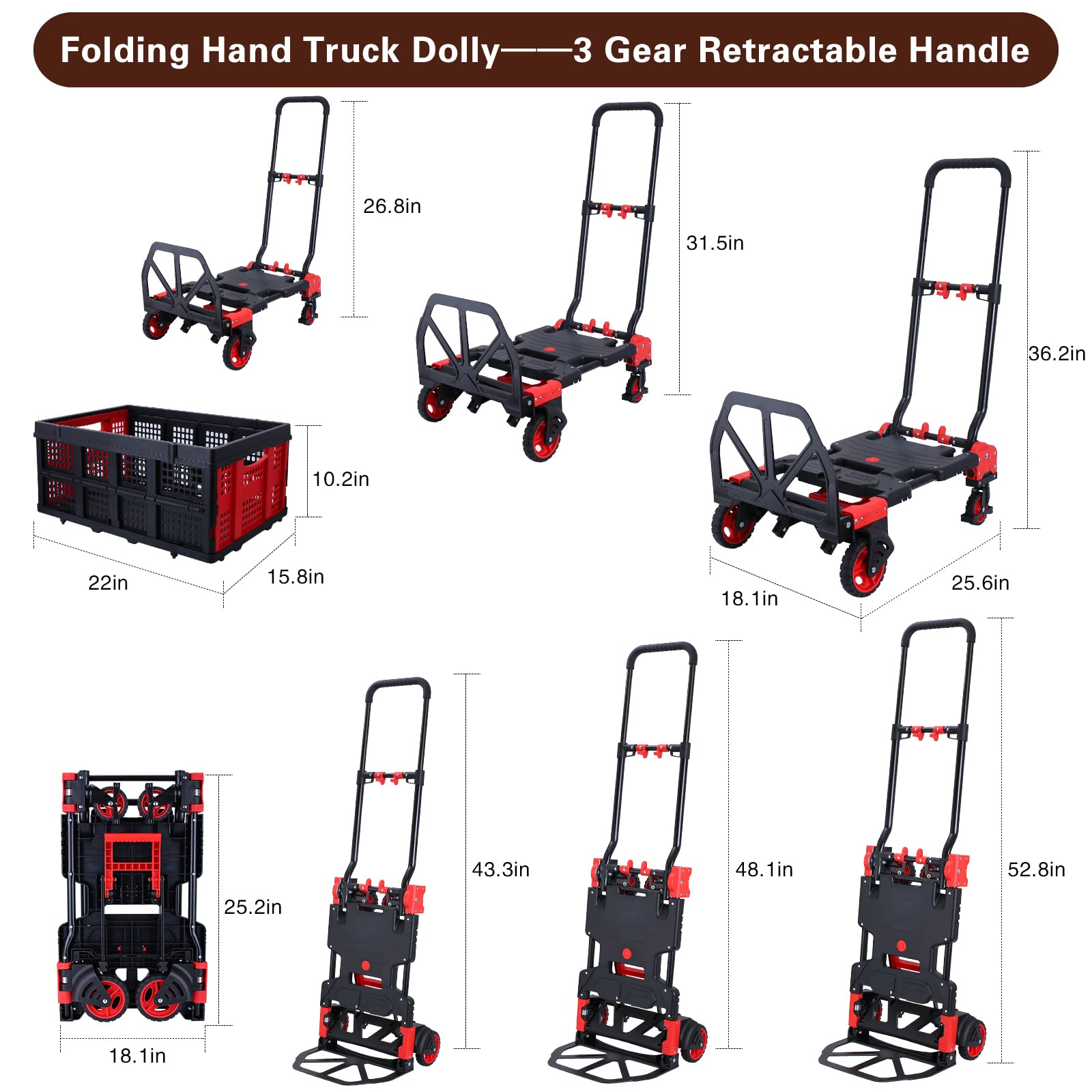 Truck Foldable Handtruck Hand Retractable