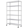 Wire Shelving Unit Wheels Capacity 18x48x82