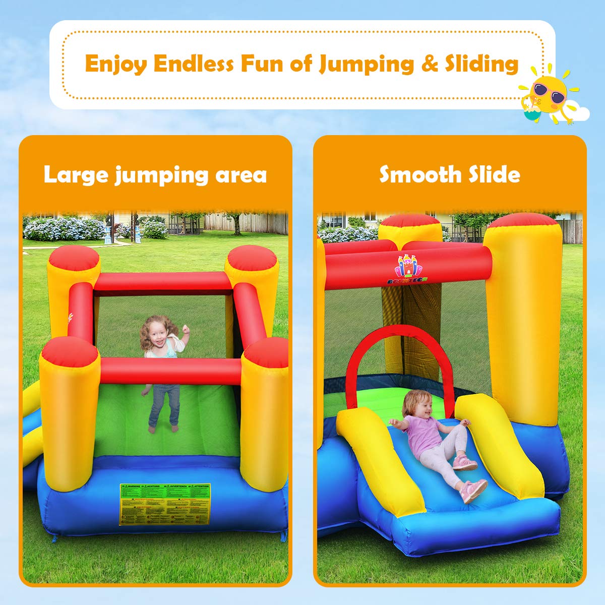 BOUNTECH Inflatable Bouncer Surrounded Including
