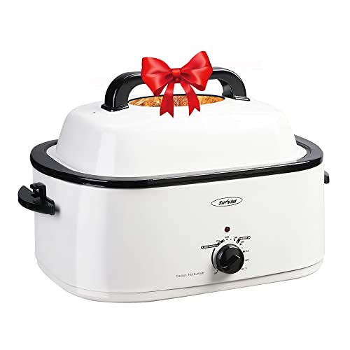 Sunvivi Electric Roaster Oven with Removable Cooking Pan