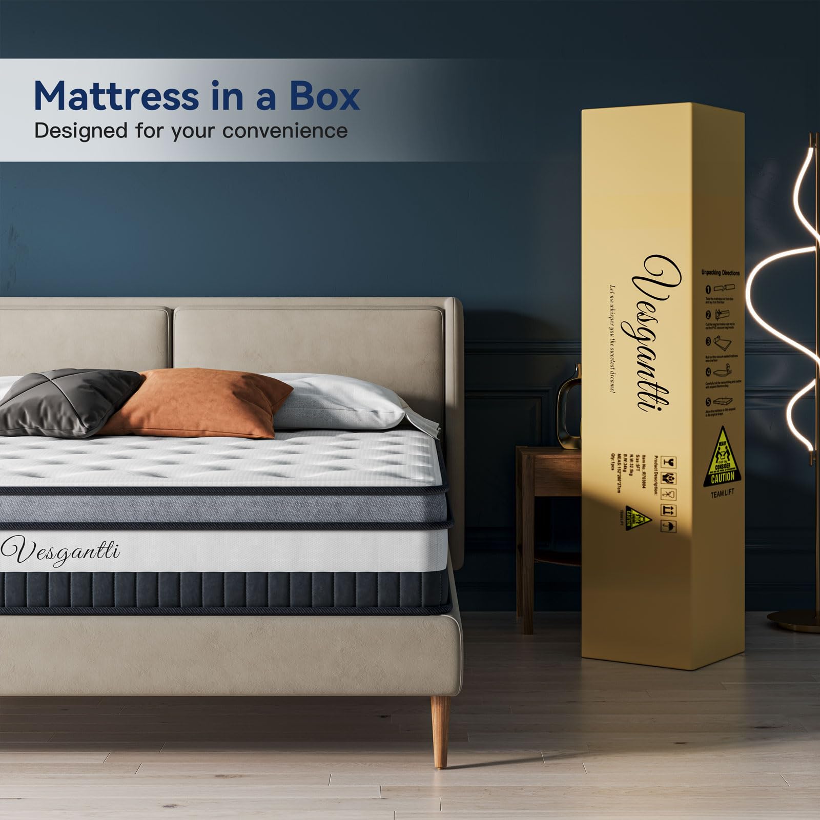 Twin Mattress Vesgantti Innerspring Multilayer
