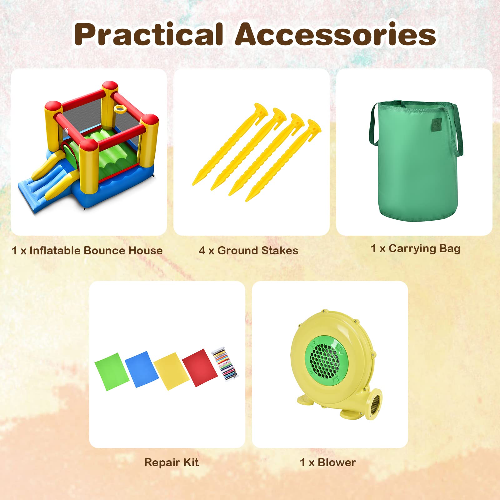 BOUNTECH Inflatable Bouncer Surrounded Including