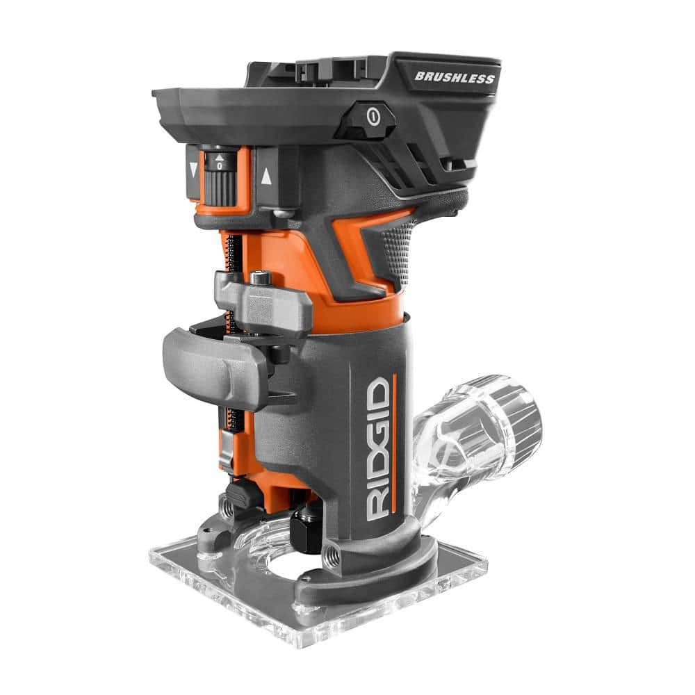 18V OCTANE Brushless Cordless Compact Fixed Base Router with 1/4 in. Bit, Round and Square Bases and Collet Wrench R860443B