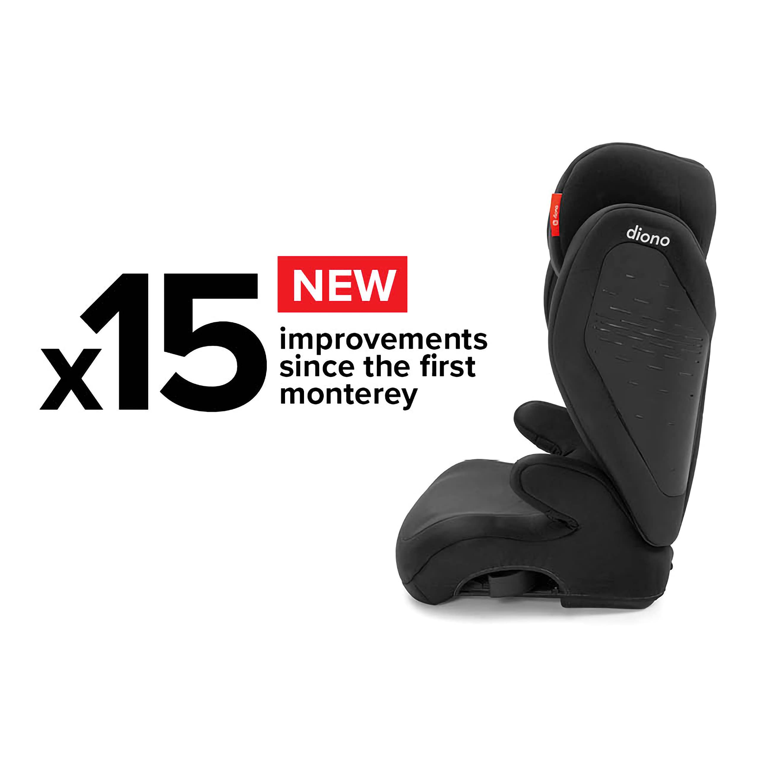 Diono Monterey 4DXT 2-in-1 Booster Car Seat, Black