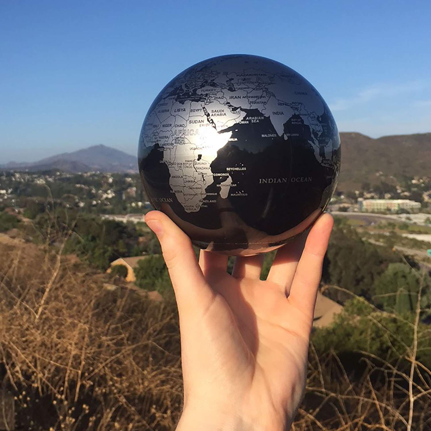 Silver Black Metallic MOVA Globe