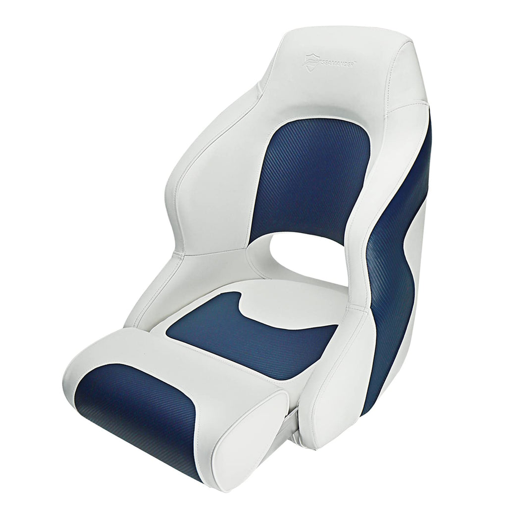 Seamander Premium White Captain Bucket Sport Boat Seat
