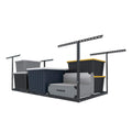 FLEXIMOUNTS 3x6 Overhead Garage Storage Adjustable Ceiling Storage Rack, 72" Length x 36" Width x 40" Height, Black