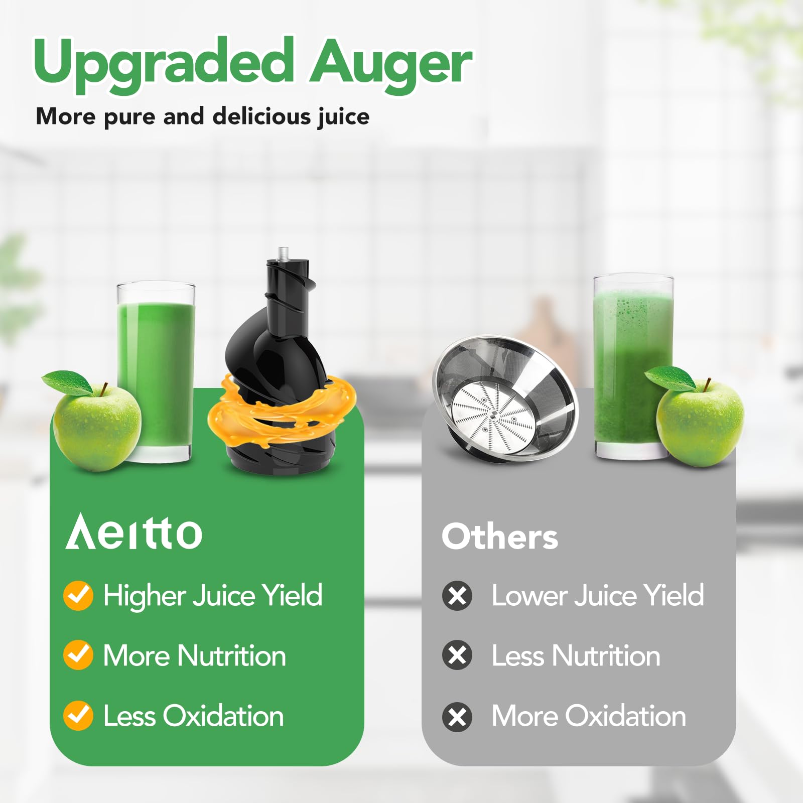 Aeitto Portable Masticating Juicer and Nutrient Extractor