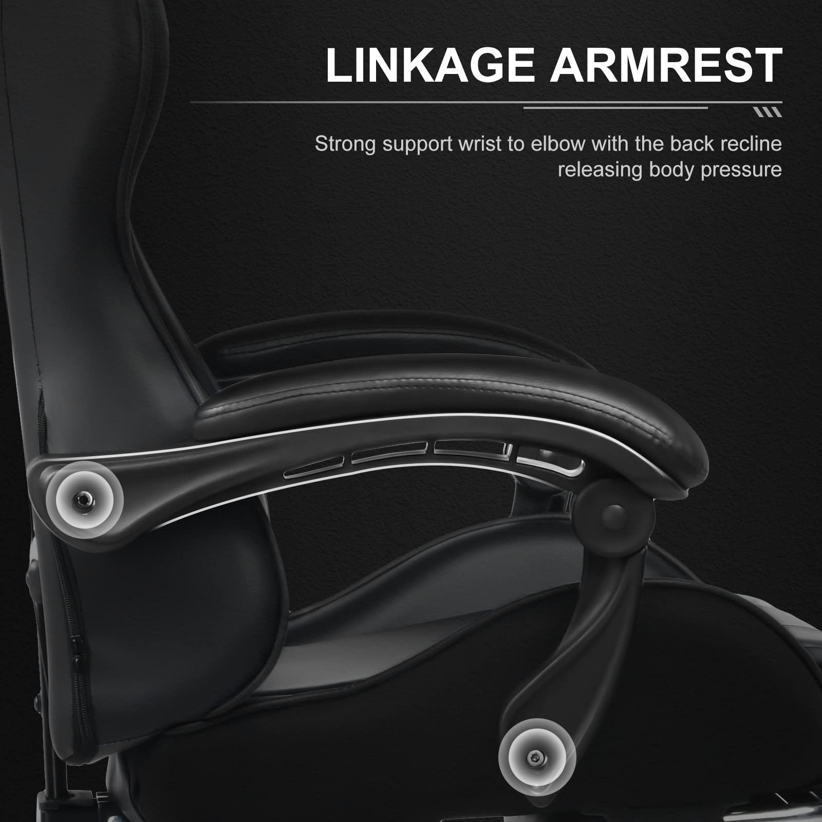 GTPLAYER Computer Footrest Adjustable 360u00b0 Swivel