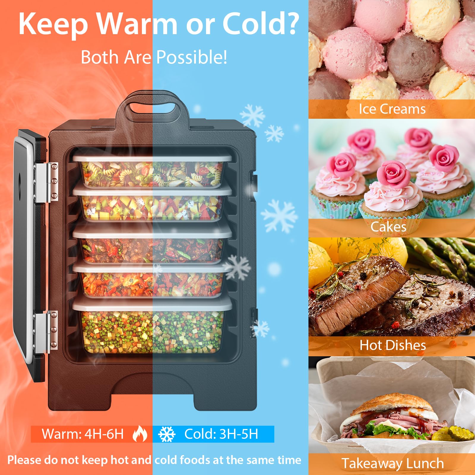 COSTWAY End Loading Insulated Food grade Restaurant