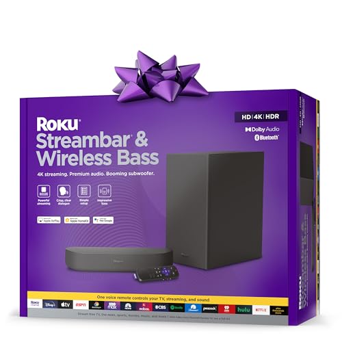 Roku Streambar 4K HDR Streaming Device and Soundbar Combo