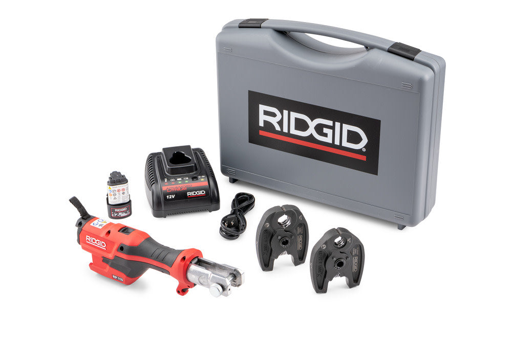 RP 115 Mini Press Tool Battery Kit with Propress Jaws 1/2-3/4 ;