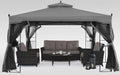 MASTERCANOPY Double-Tiered Mosquito Netting Replacement for Gazebo