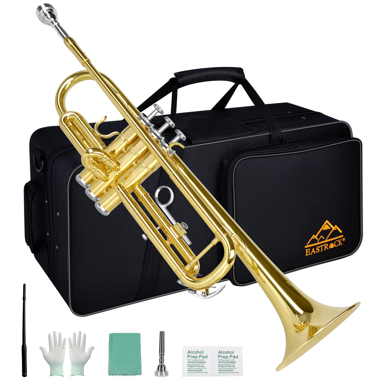 EASTROCK Bb Trumpet Standard Brass Trumpet Set