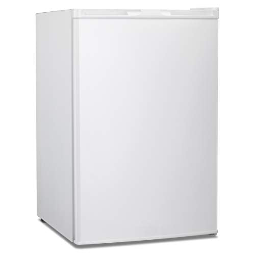 Antarctic Star Compact Chest Upright Freezer Single Door Reversible Stainless Steel Door, Compact Adjustable Removable Shelves for Home Office, 1.1 cu.Black