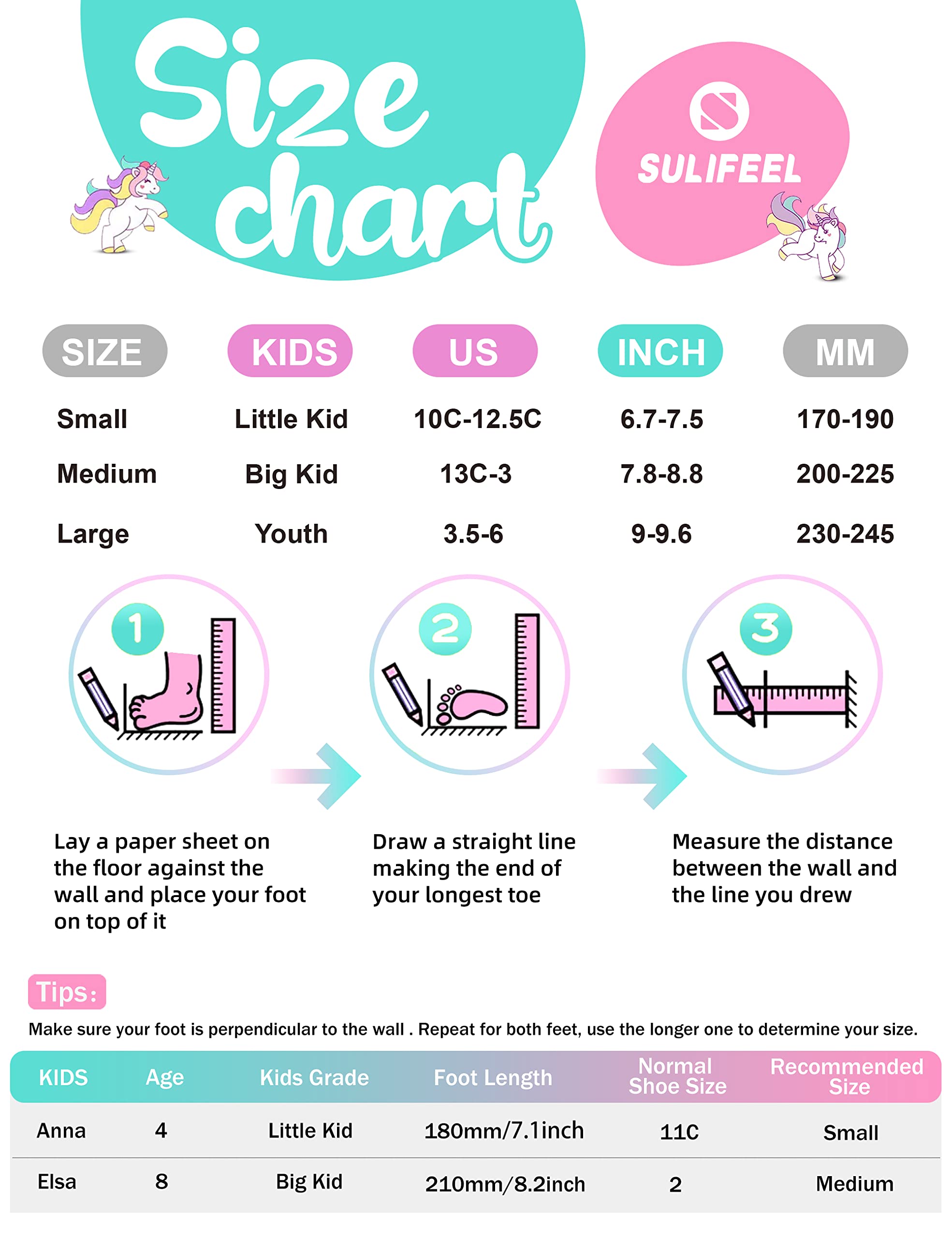 SULIFEEL Rainbow Unicorn Adjustable Roller