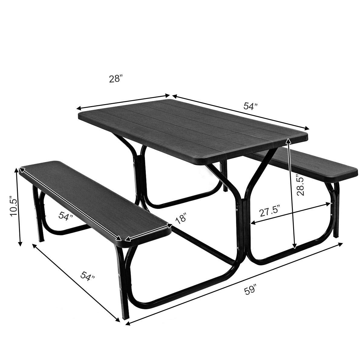 Picnic Camping Tables Outside Backyard
