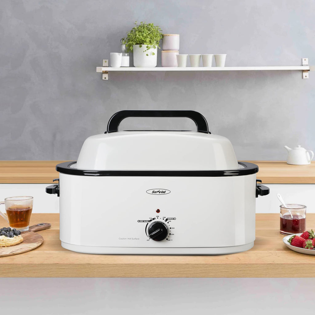Sunvivi Electric Roaster Oven with Removable Cooking Pan