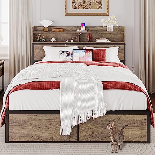 IRONCK Bookcase Headboard Charging Foundation
