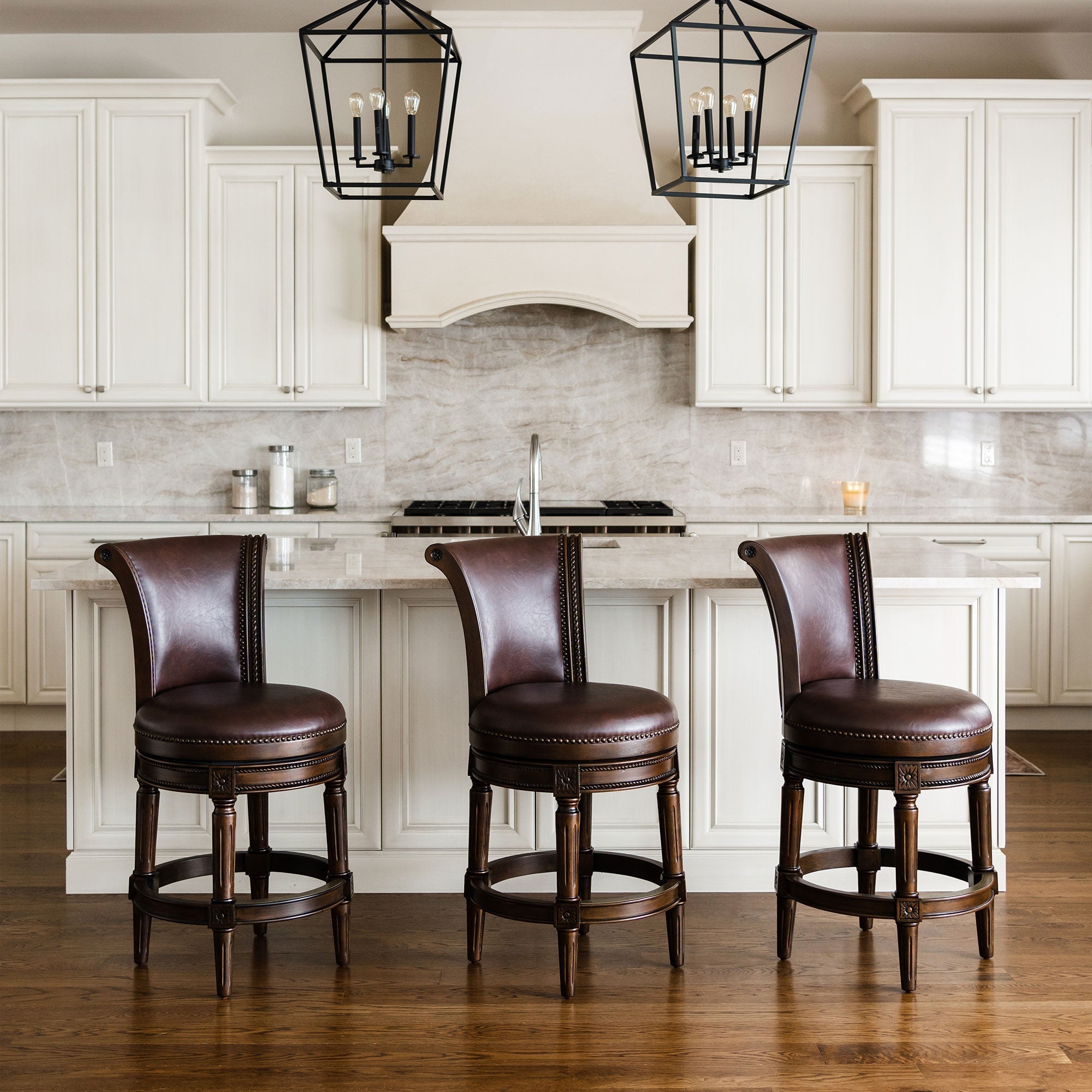 Maven Lane Pullman Swivel Kitchen Counter Stool 25