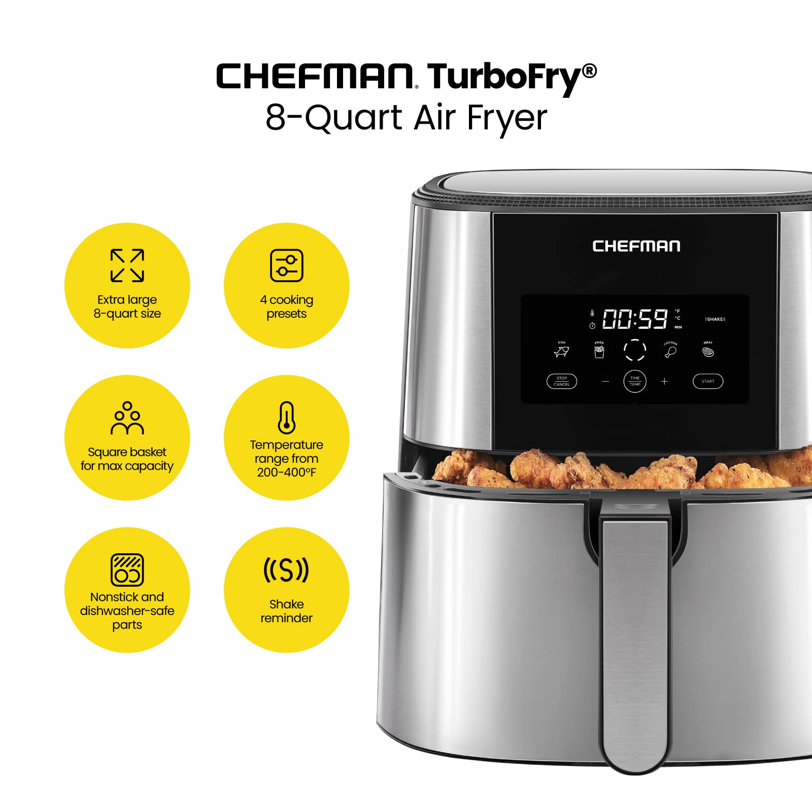 Chefman TurboFry Air Fryer Dishwasher