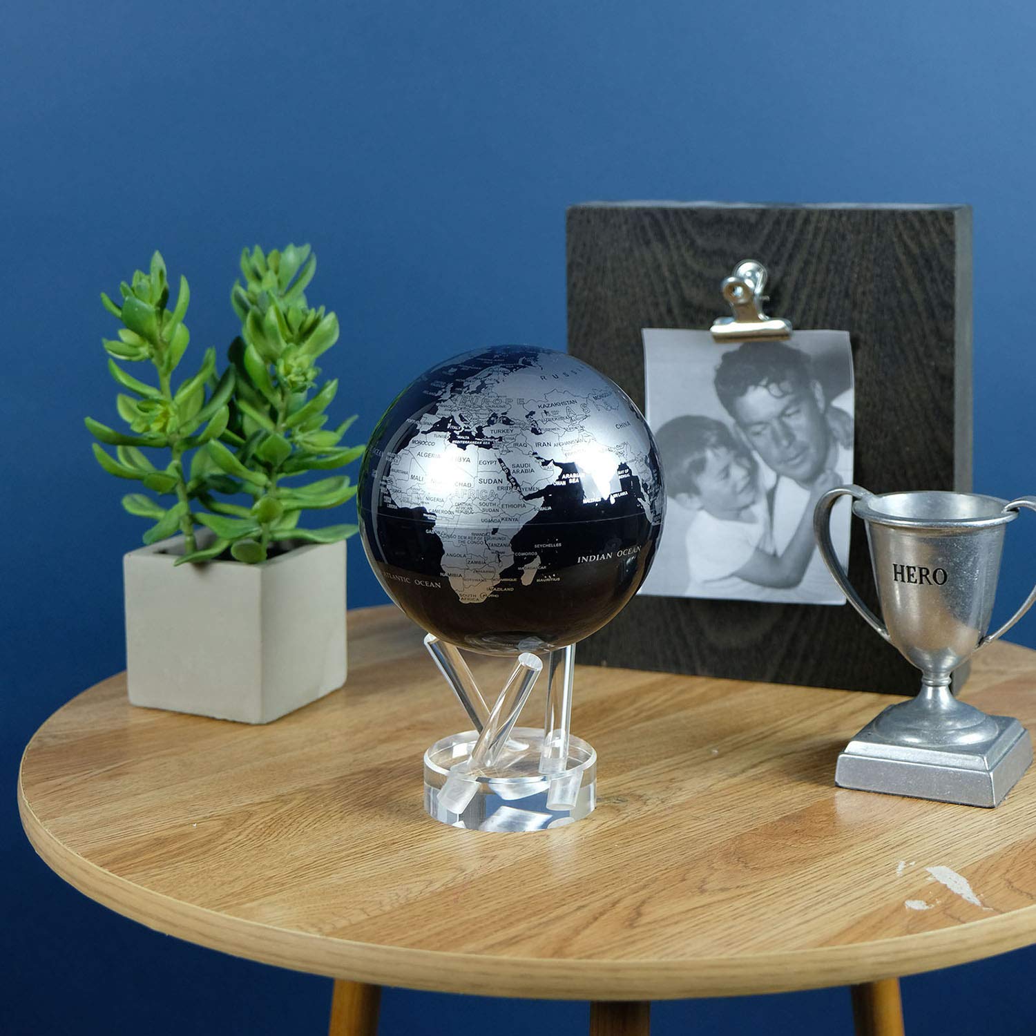Silver Black Metallic MOVA Globe