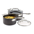 All-Clad Essentials Hard-Anodized 4-Piece Nonstick Sauce Pan Set