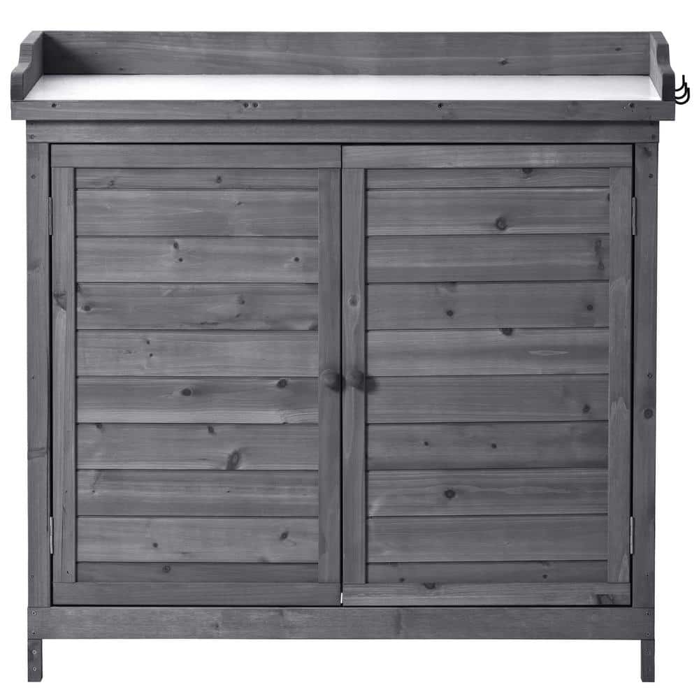 Cenadinz 39-Inch Outdoor Wooden Potting Bench Table