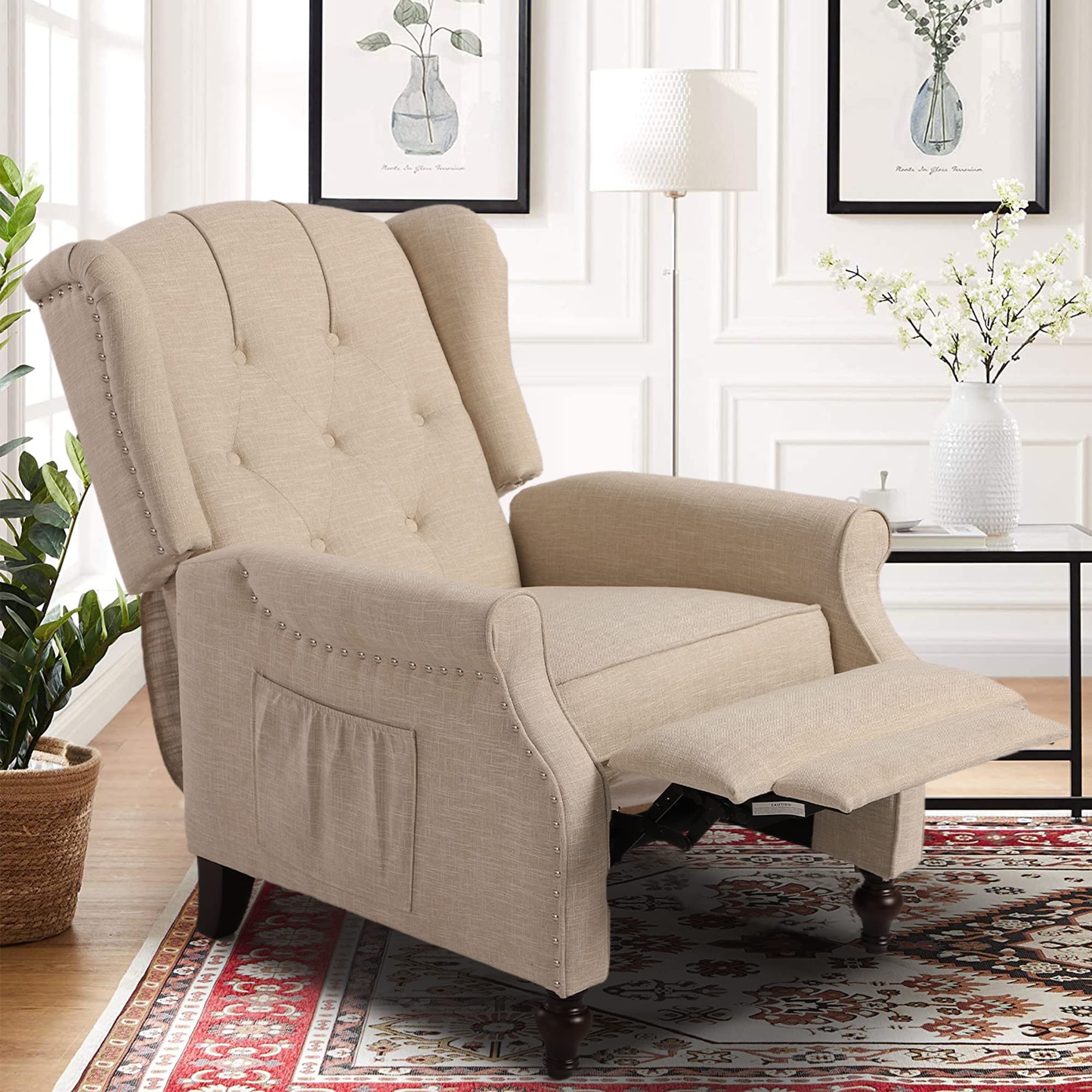 Consofa Wingback Recliner Massage Backrest
