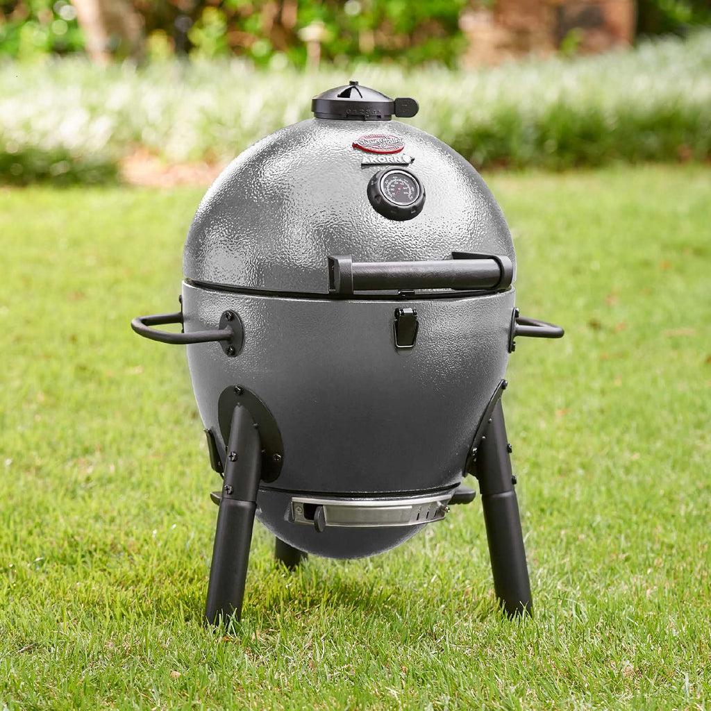 Char-Griller E86714 AKORN Jr. Kamado, Ash Portable Charcoal Grill